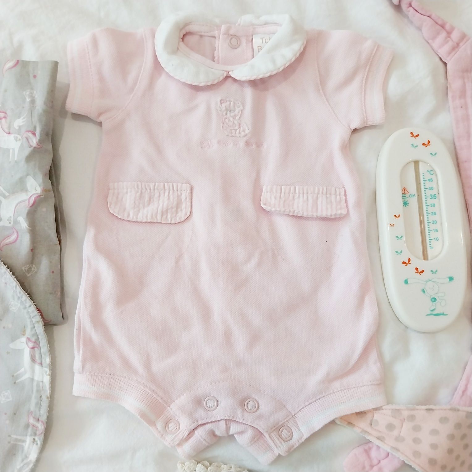 Conjunto bebé cor de rosa
