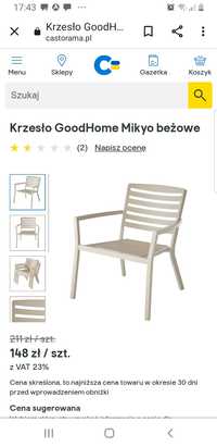 Ogrodowe krzesła aluminiowe, super cena