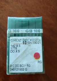 Igły szwalnicze Groz-Beckert 142 X 5 RG Grubość 130