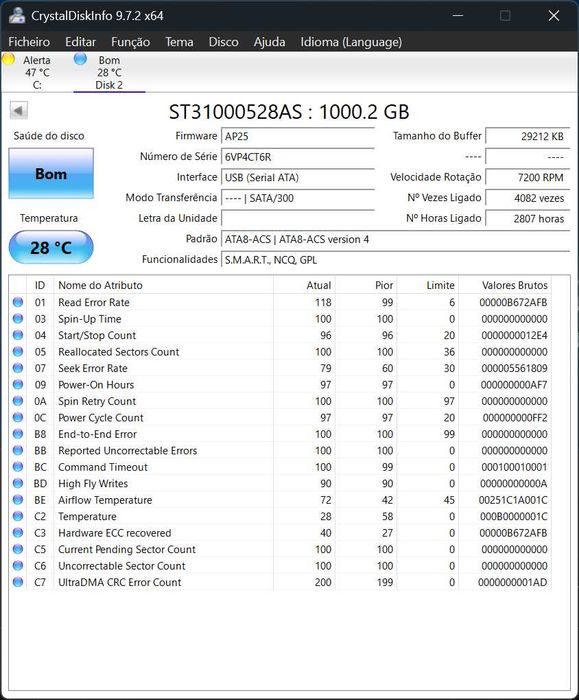 Disco Rígido Seagate 1TB SATA – Retirado de iMac, 100% Funcional