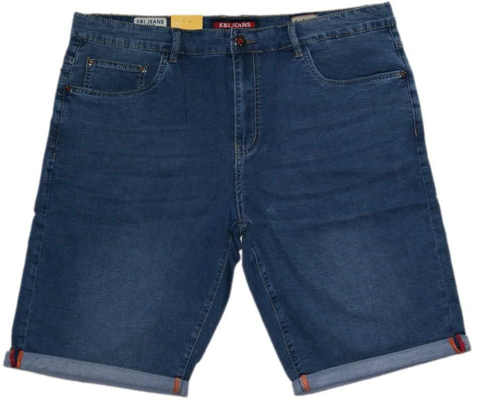 MĘSKIE KRÓTKIE SPODENKI ze streczem 4XL W40 pas 110-114 cm jeansowe