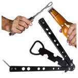 NOWY ⇒ Treningowy Balisong Otwieracz Butelek Multitool Nóż Motylkowy
