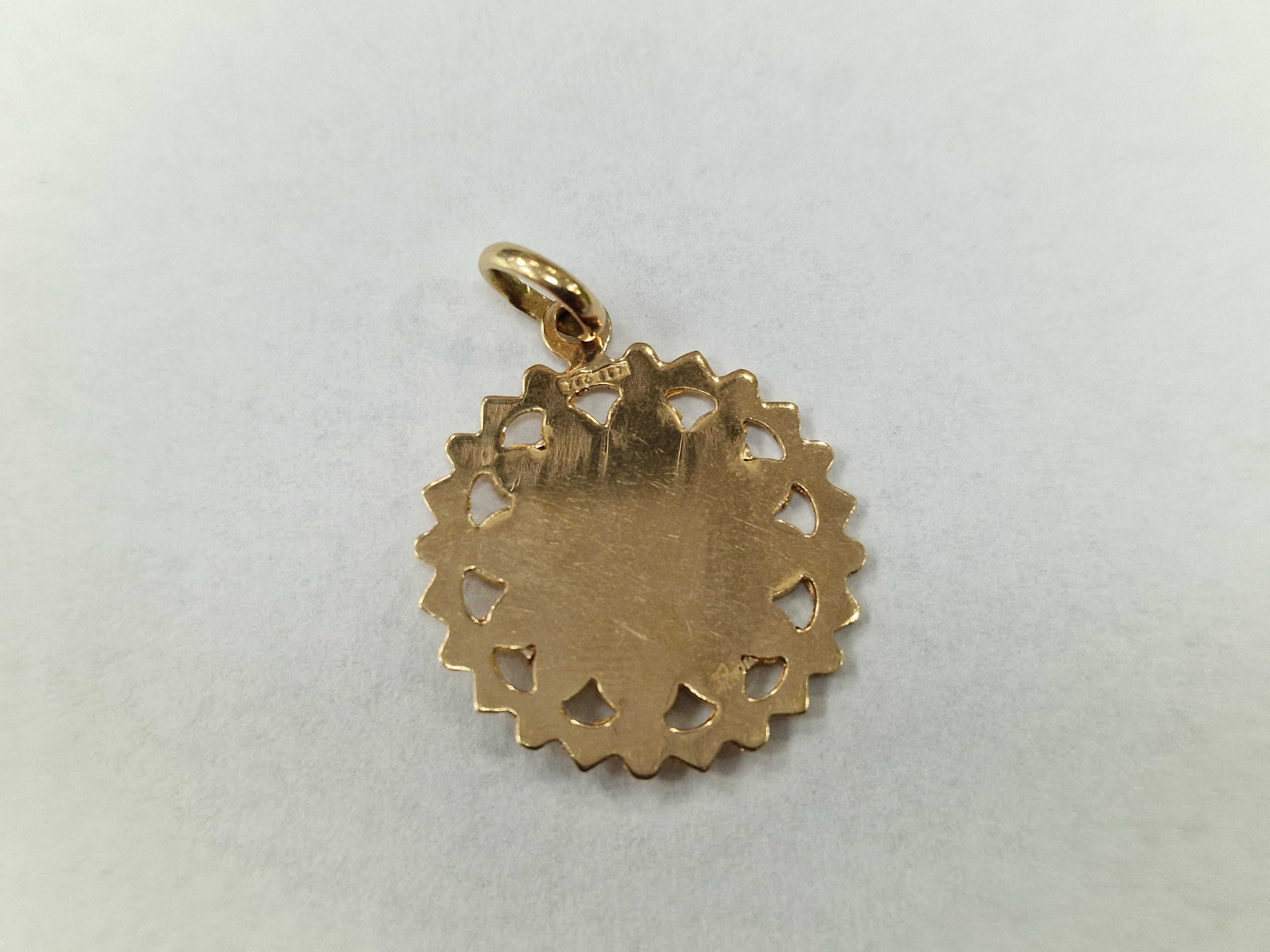 Złoty wisiorek damski / męski/ 750/ 2.96 gram/ Maryjka/ Duża