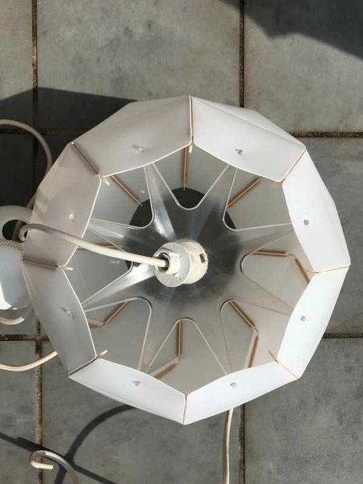 Candeeiro de teto facetado branco