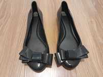Czarne buty gumowe baleriny balerinki Zaxy rozmiar 38