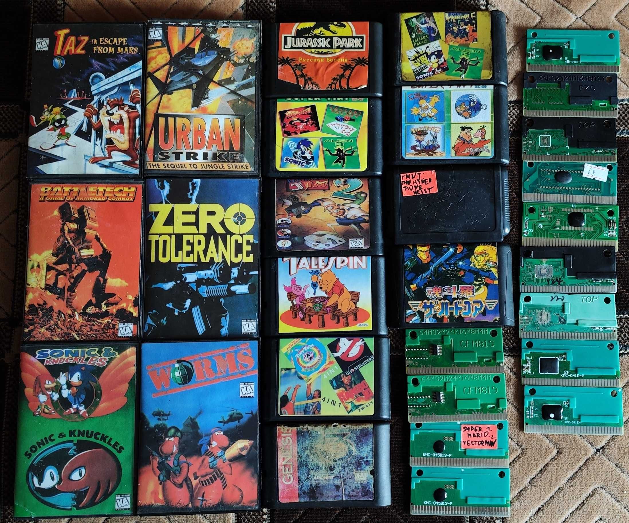 Лот картриджей Sega (29шт.)