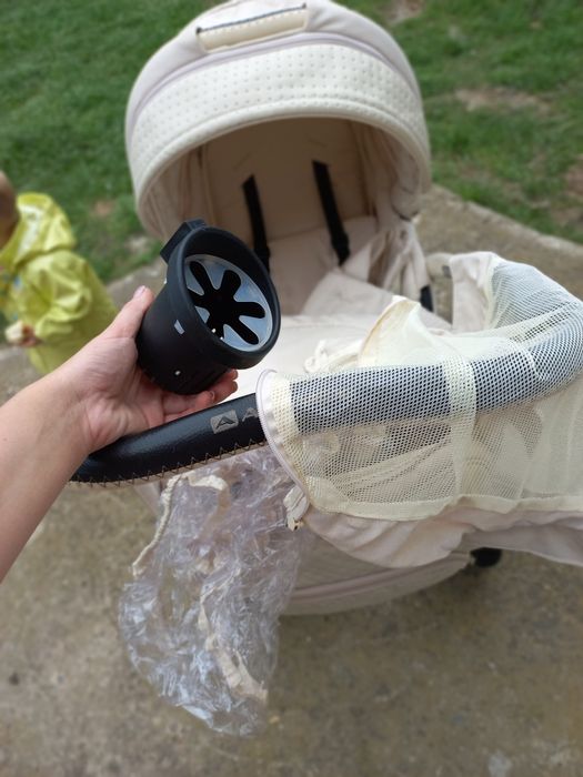 Коляска Візочок Adamex Erika Pajero 2 в 1 eко кожа, шкіра, лён, льон