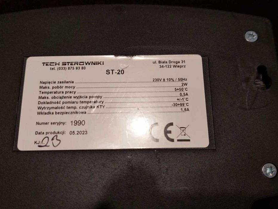 TECH ST-20 sterownik do pompy obiegowej kotła C.O.