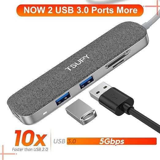 tsupy usb typu c hub  5 w 1 adapter x