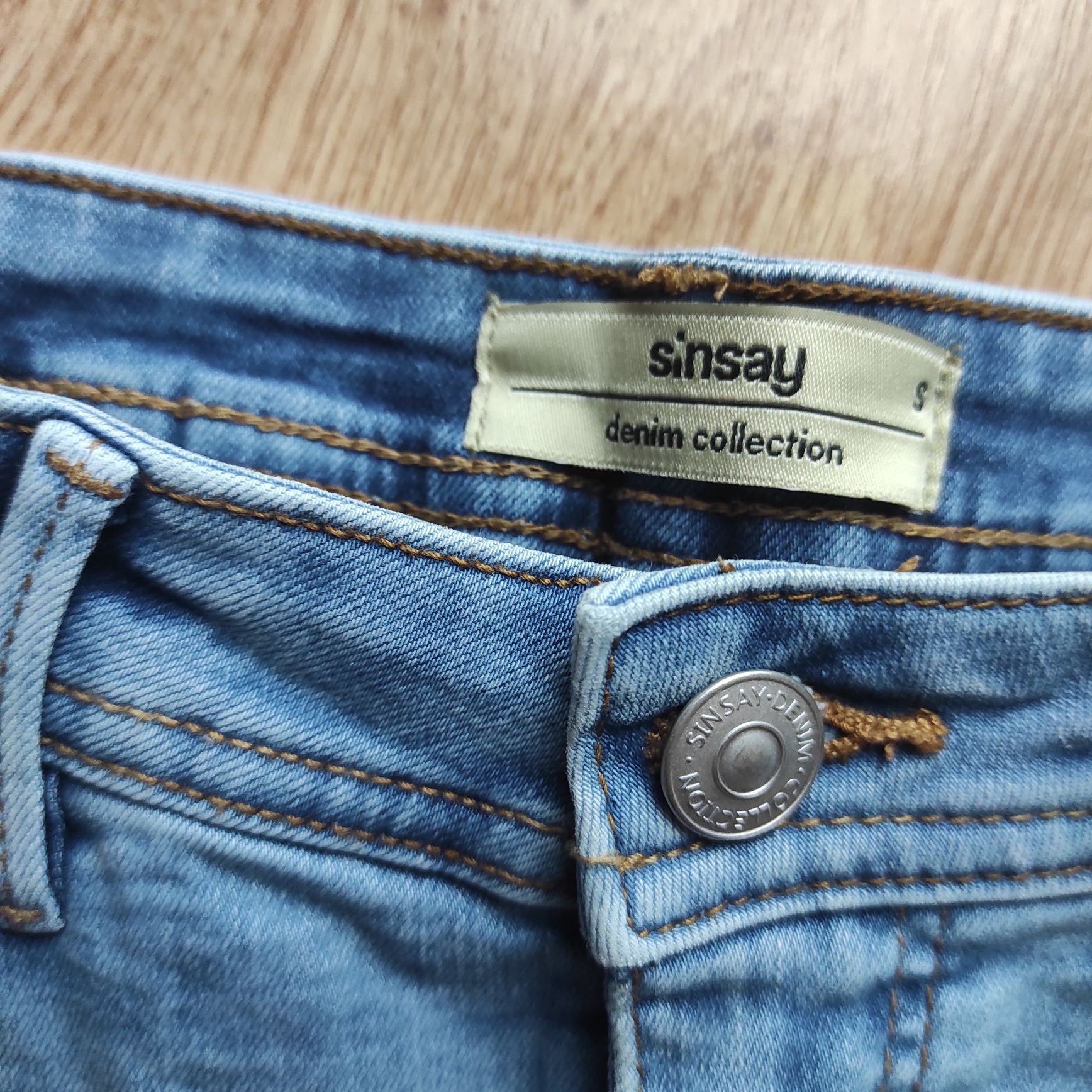 Spodenki krótkie jasny jeans dżins damskie rozmiar S sinsay