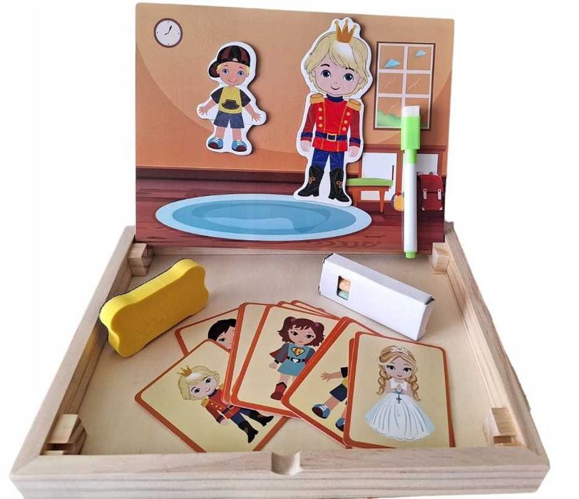 Nowa Magnetyczna ubieranka dziewczynka chłopiec, para królewska