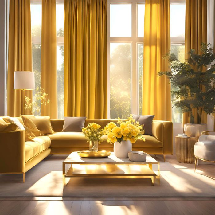 Tkanina metrażowa Welur Milandi szafran 300cm