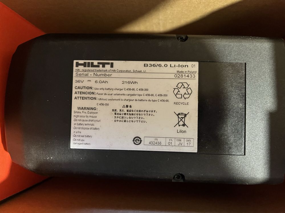 Bateria Hilti B36 6.0