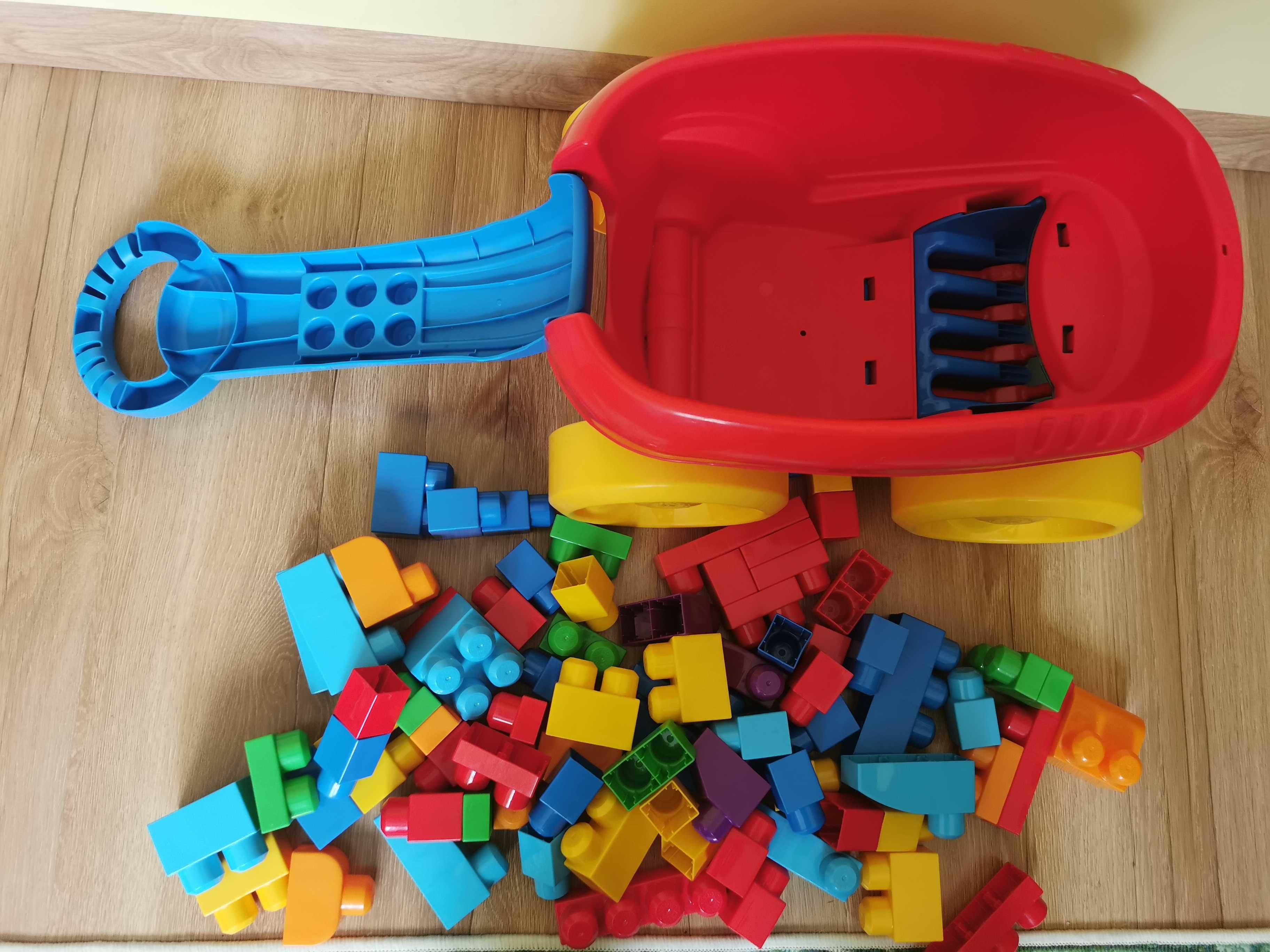 Fisher Price Mega Bloks First Builders Wózek Zbieracz Sorter + klocki