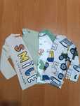 4 bluzeczki na długi rękaw, rozmiar 80, Cool Club, Reserved, Pepco