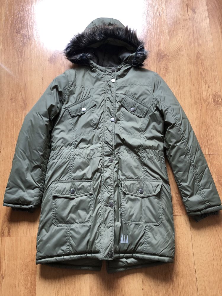 Kurtka długa parka khaki