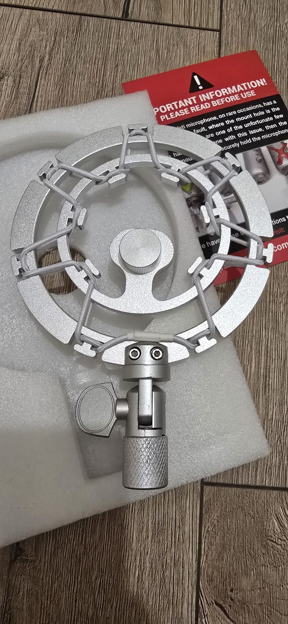 Uchwyt antywstrząsowy aluminiowy Auphonix do mikrofonu Blue Yeti, SM-1