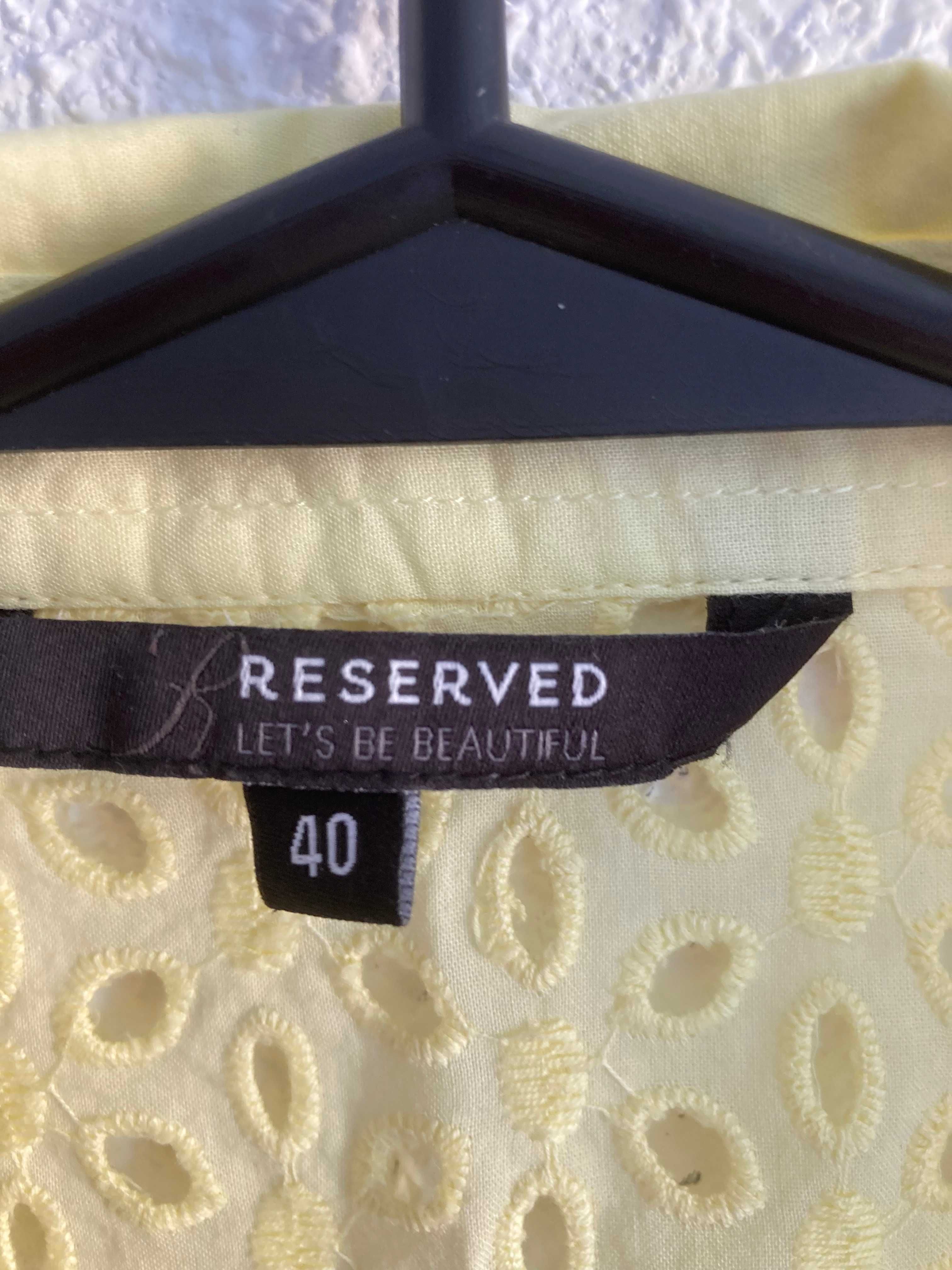 bluzka damska bawełniana żółta RESERvED roz. 40