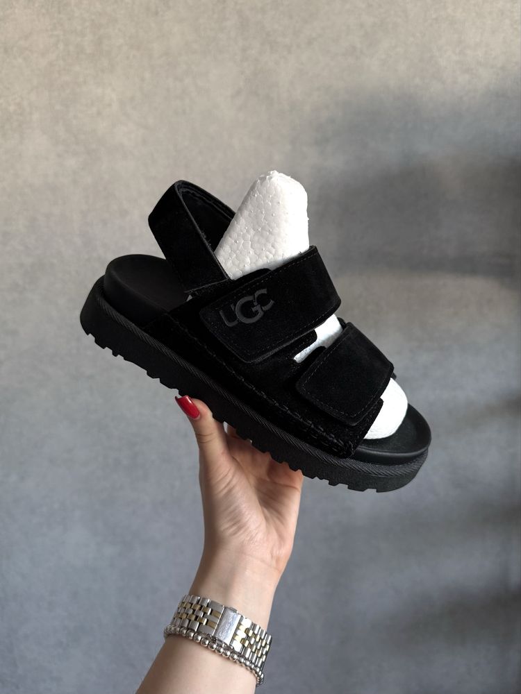 ЗАМША Босоніжки UGG на липучці регулятор угі трендові