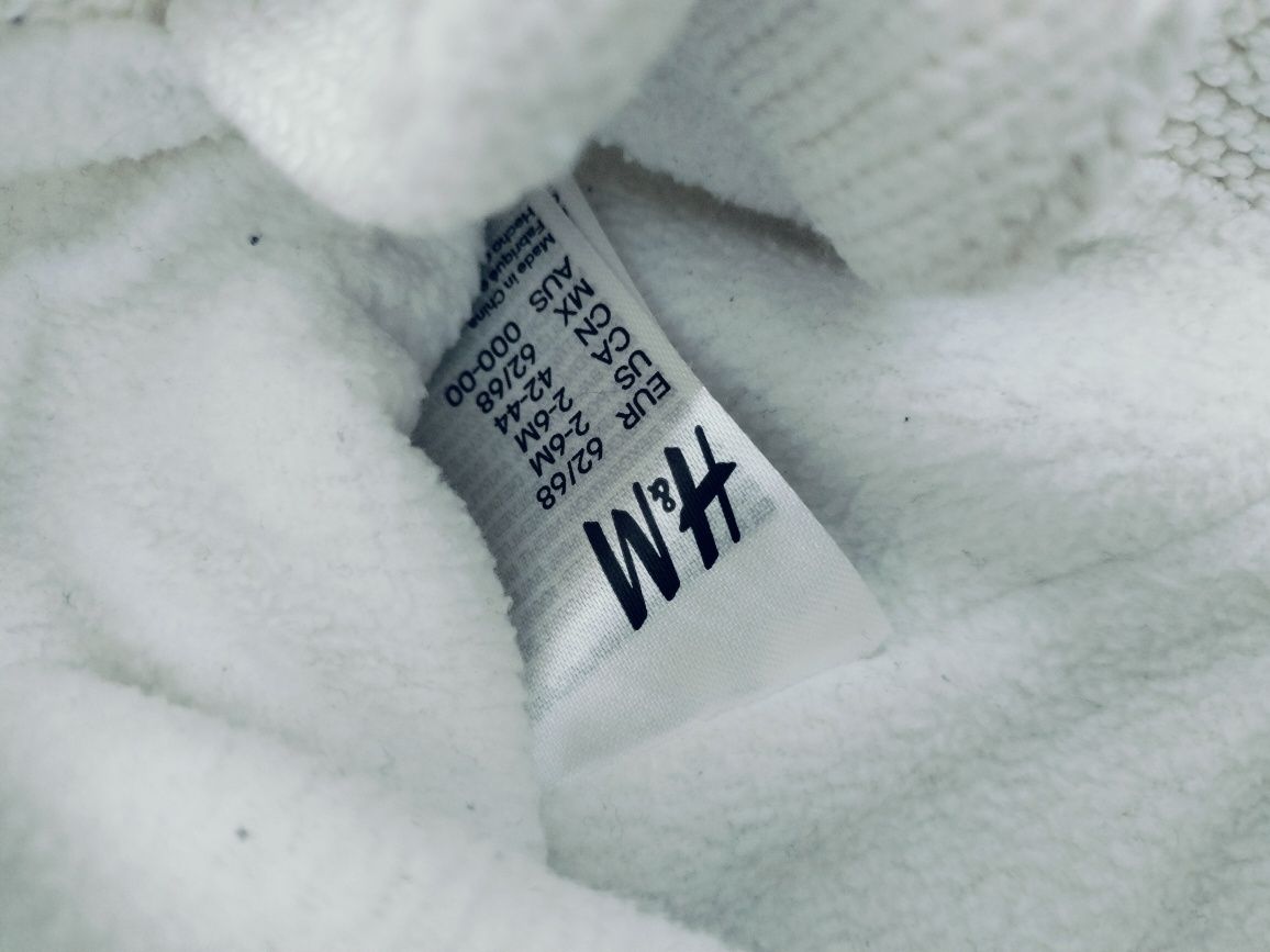 Czapka zimowa H&M wiązana miś 62/68