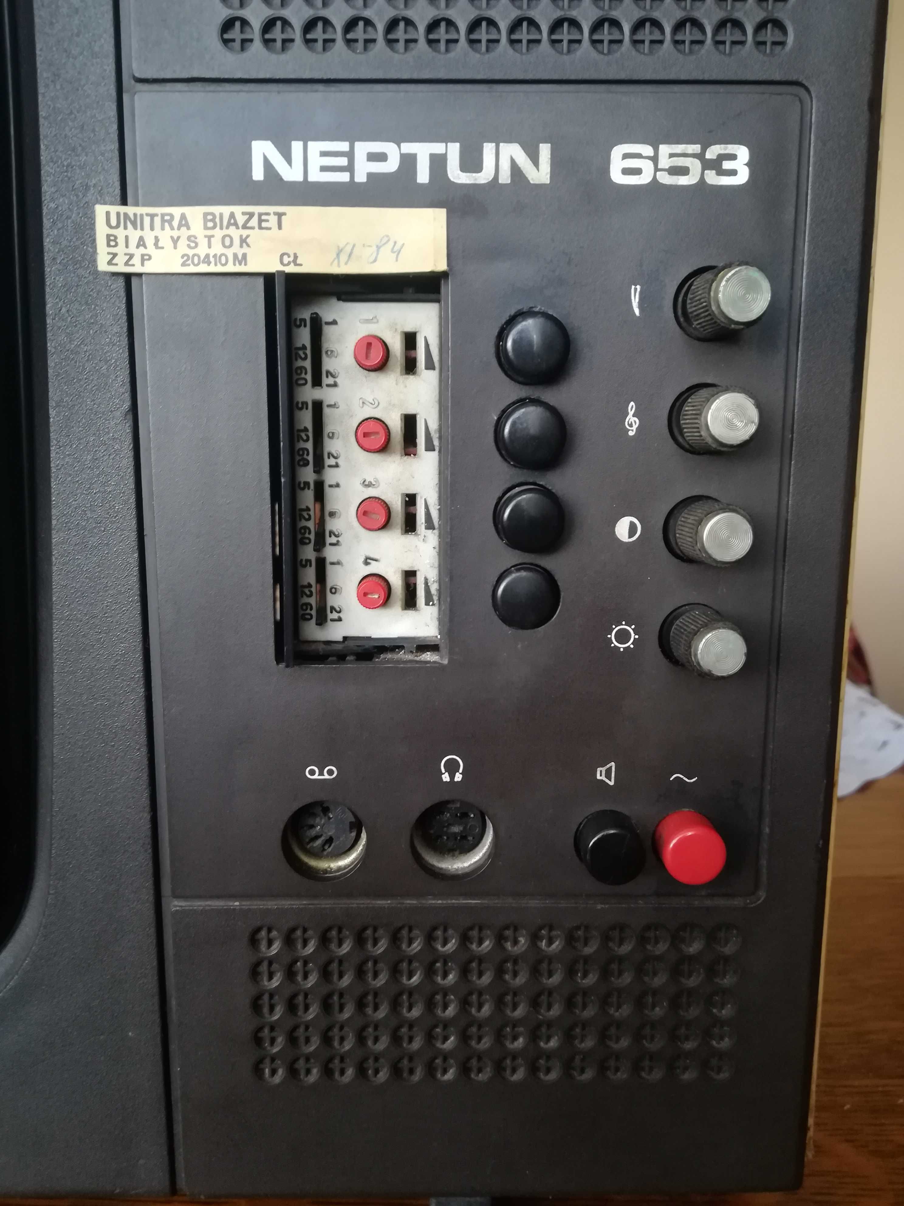 Telewizor PRL Unitra NEPTUN 653 czarno-biały antyk loft retro