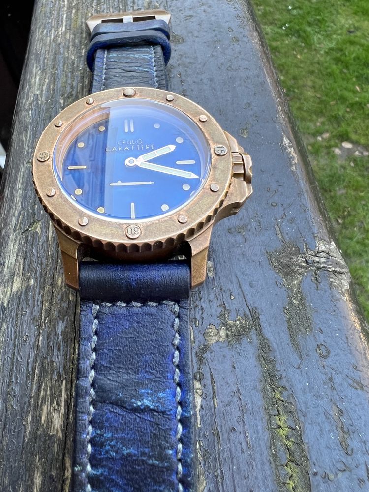 Zegarek 45 mm, Crudo Carattere Bronze