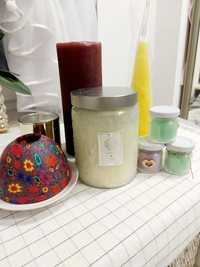 Zestaw dużych świeczek zapachowe luksusowa vanila  świeczka