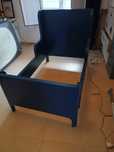 Cama para menino da Ikea, modelo BUSUNGE, azul, extensível