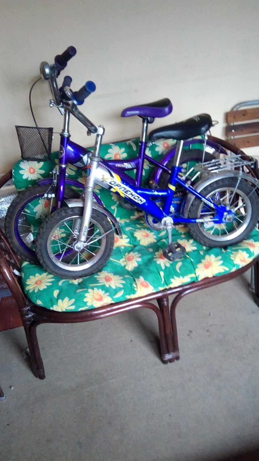 Продам два детских велосипеда  12 и 14 дюймов