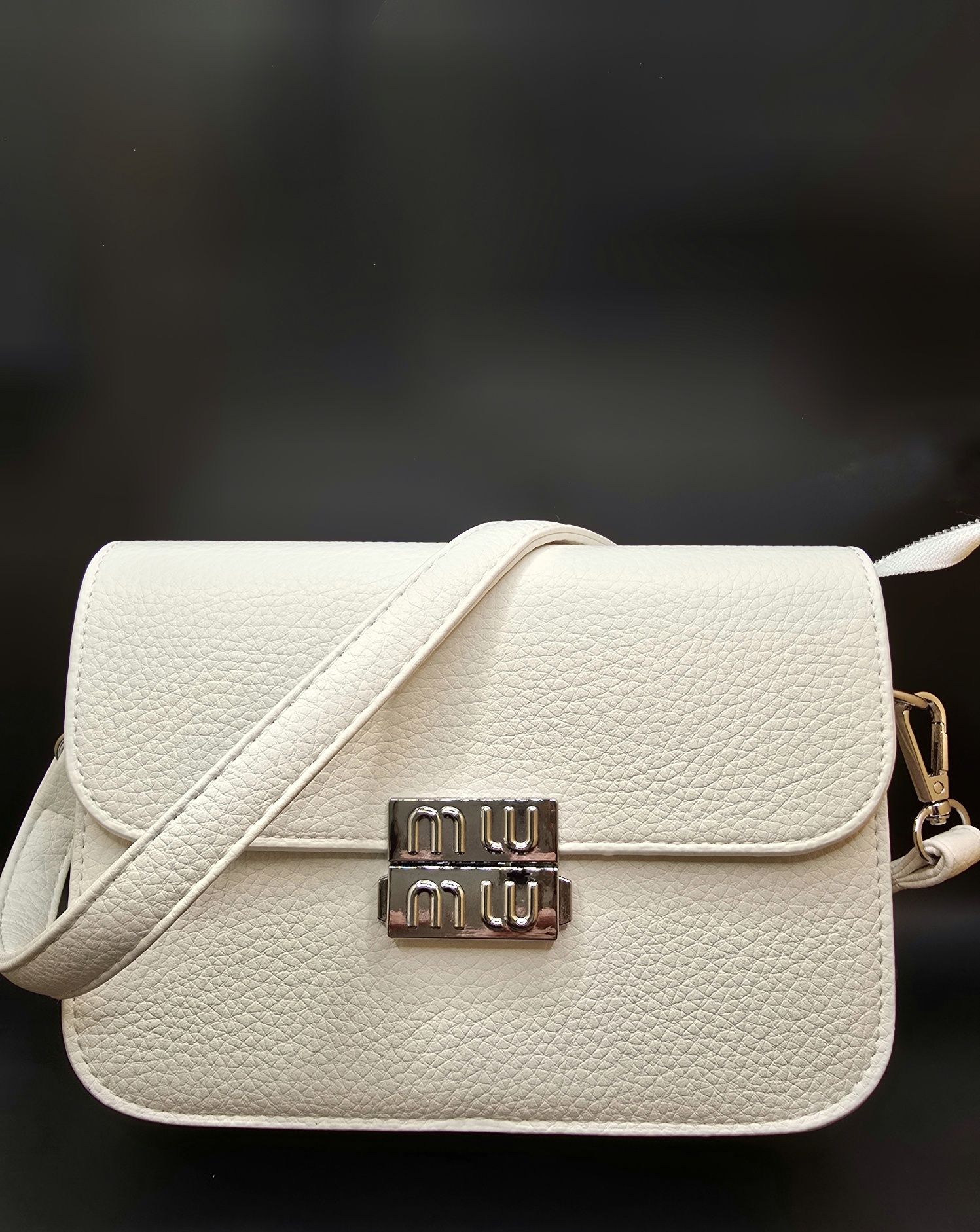 Сумка Miu Miu біла та чорна