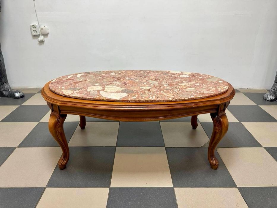 Стіл журнальний мармур стол мрамор 3690 крісло дерево кресло 3691