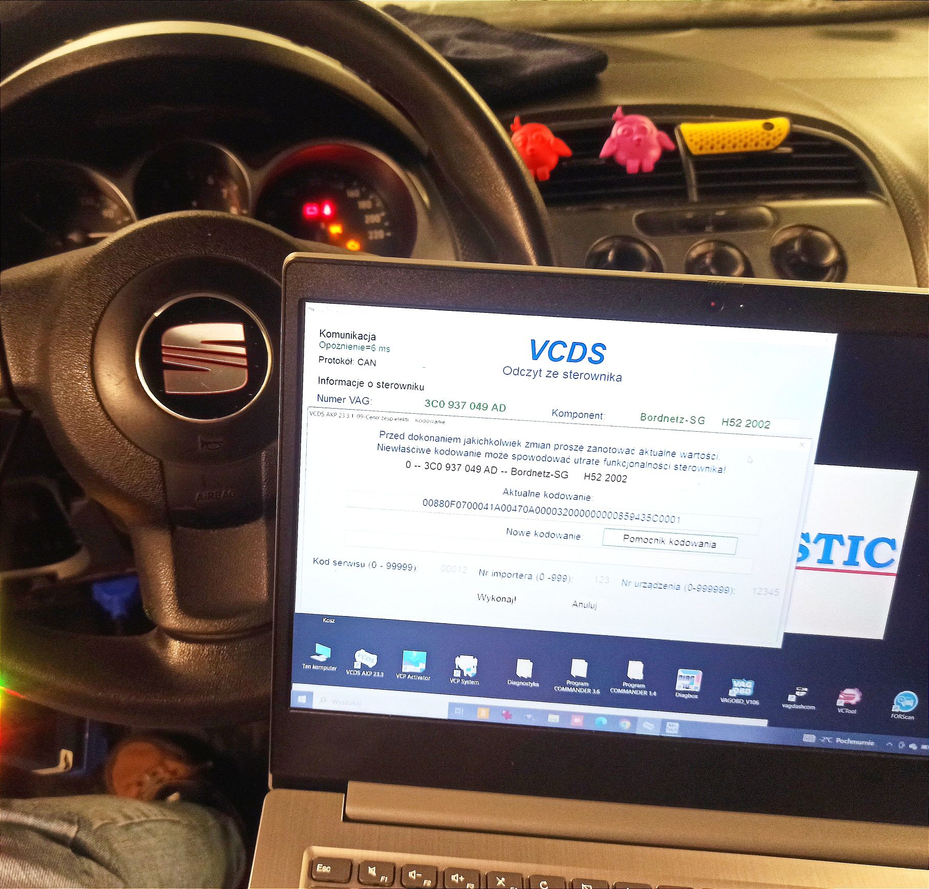 VCDS VW AUDI Kodowanie Konwersja Lamp US/EU Car Play Android Auto