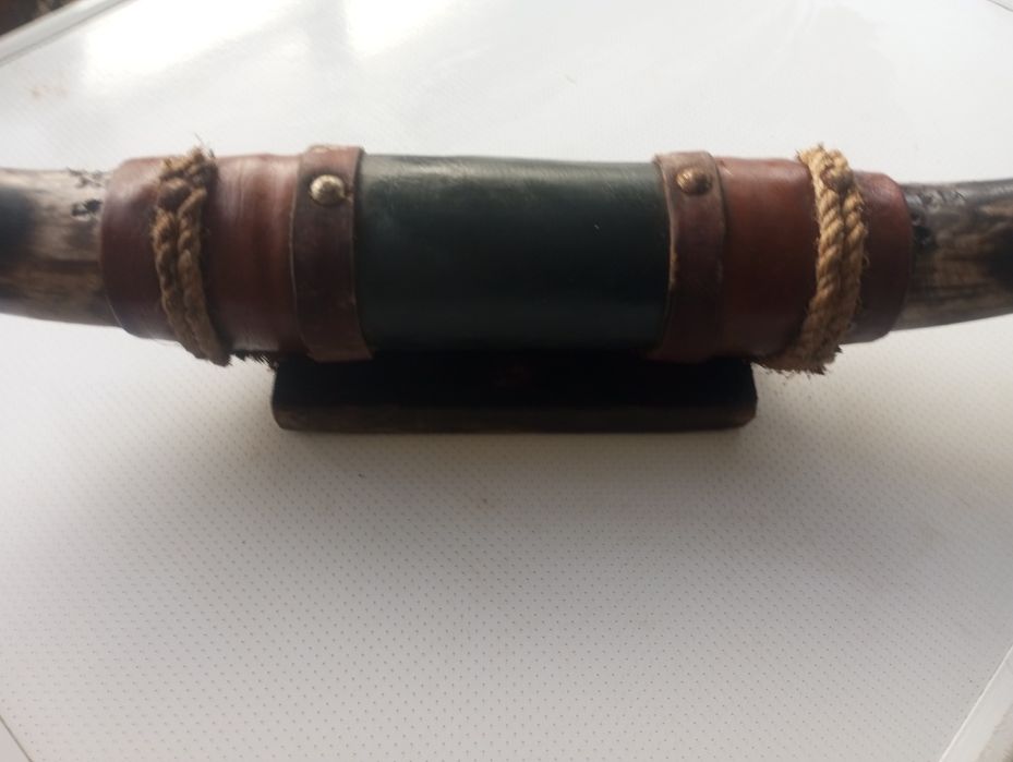 Cornos de touro com apoio