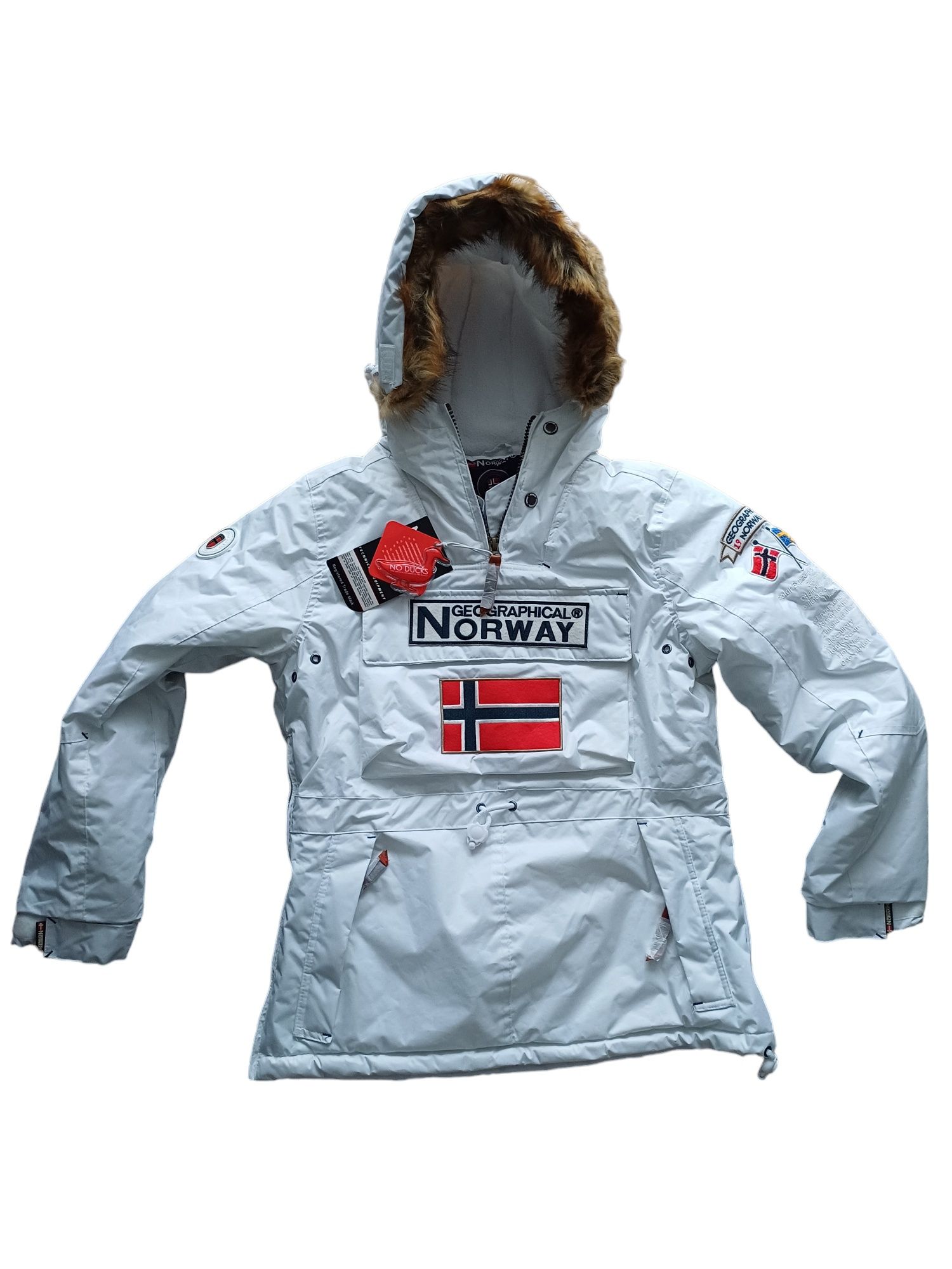 Kurtka Geographical Norway damska biała zimowa na narty snowboard