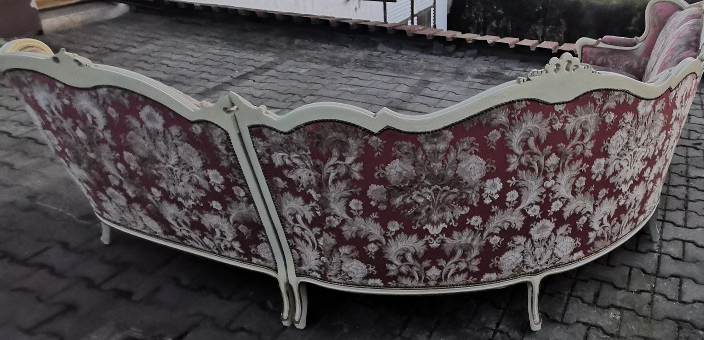 Okazja, pałacowa narożna sofa w stylu barokowym