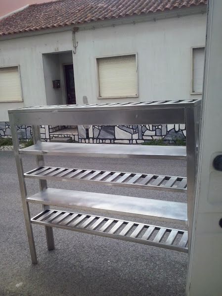 Estante inox c/ 5 prats 1500x400x1420 mm