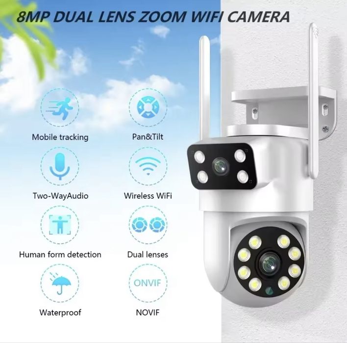 4K 8MP Tuya PTZ WIFI Камера Full HD Ai