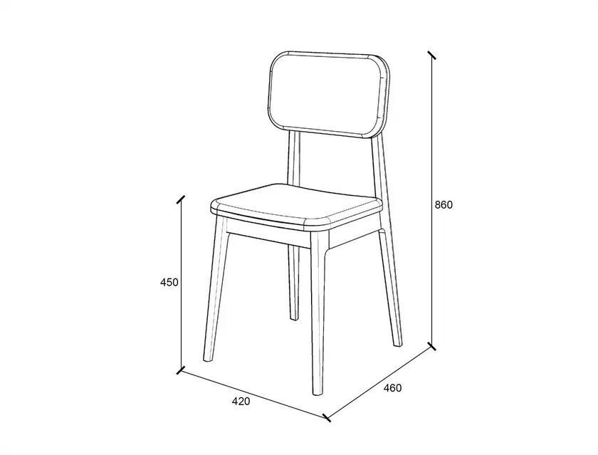 М'який Стілець з натурального дерева