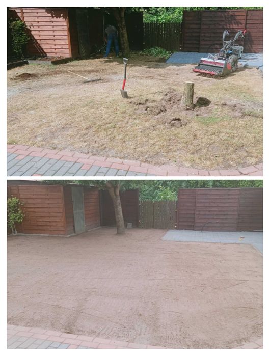 Usługi glebogryzarka ogrodowa, separacyjna trawniki