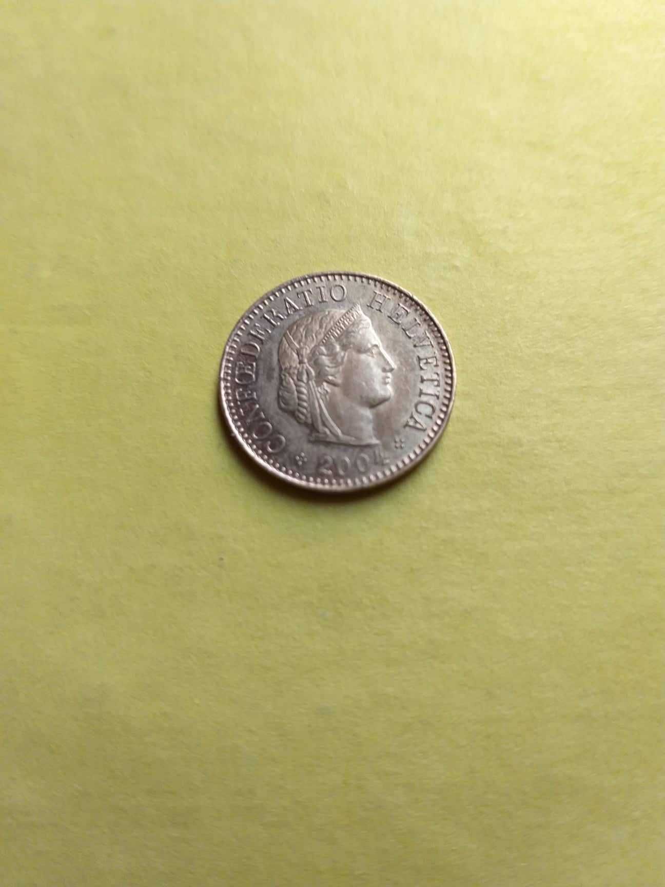 Moeda Suiça 5 rappen 2004