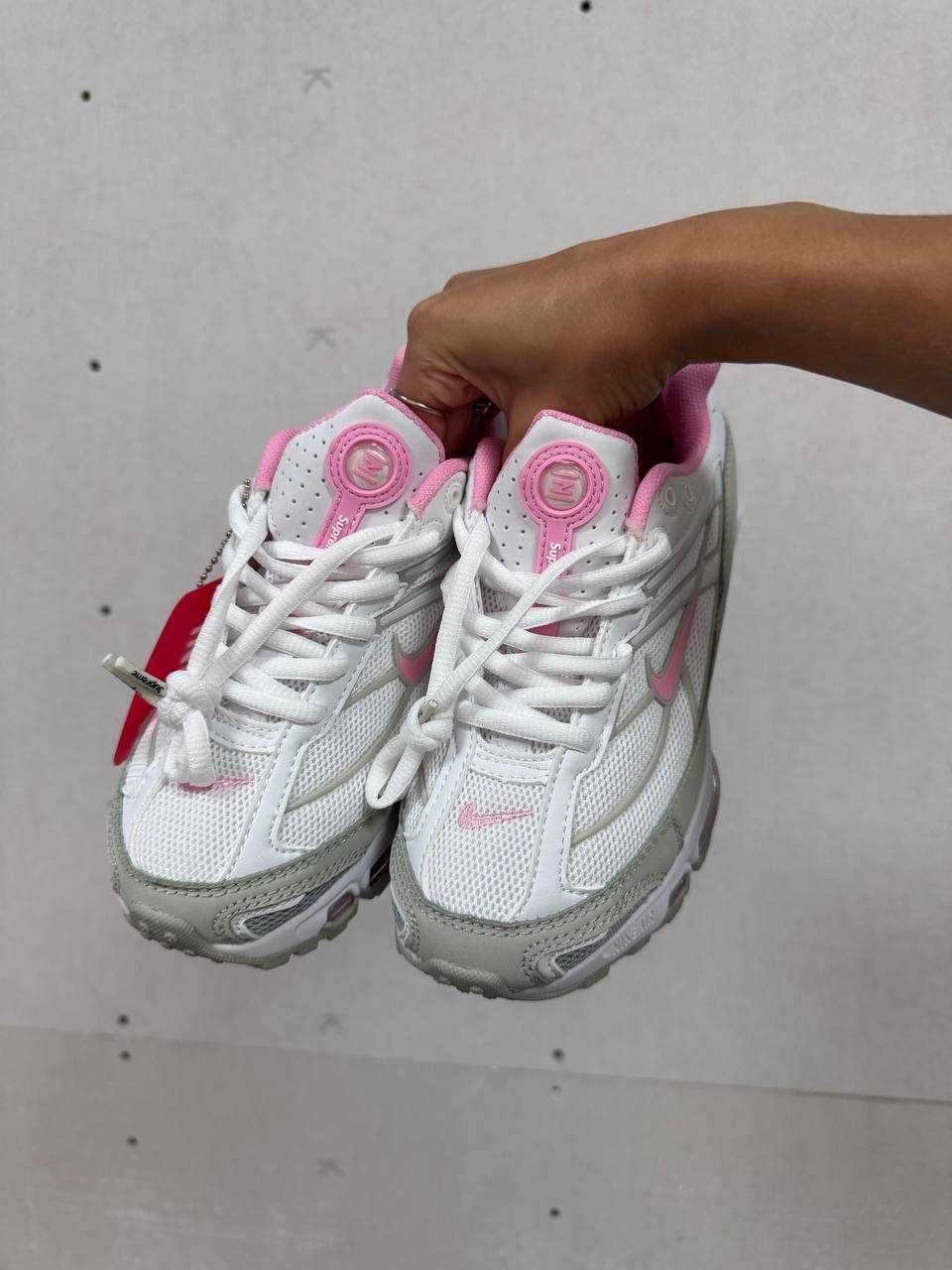 Жіночі кросівки Nike Shox Ride 2 білий з рожевим 1322 ТОП