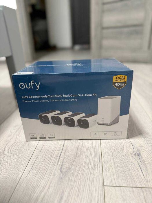 Eufy S330 eufycam 3 4K UHD Security Camera Solar Battery Kit (4-Pack)