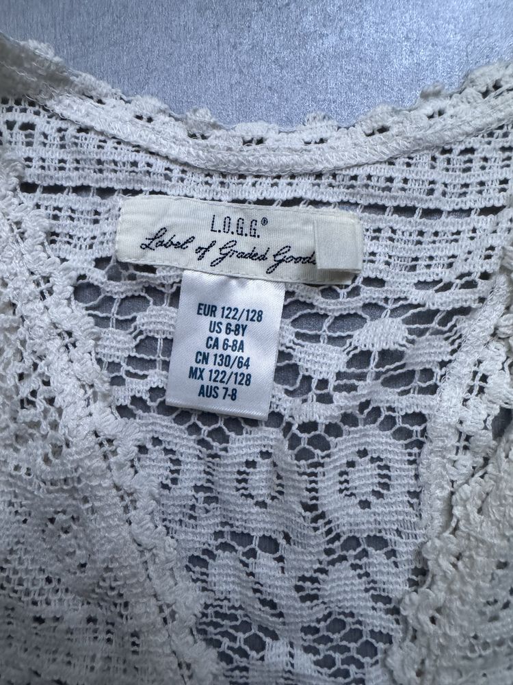 H&M koronkowa kamizelka r 122