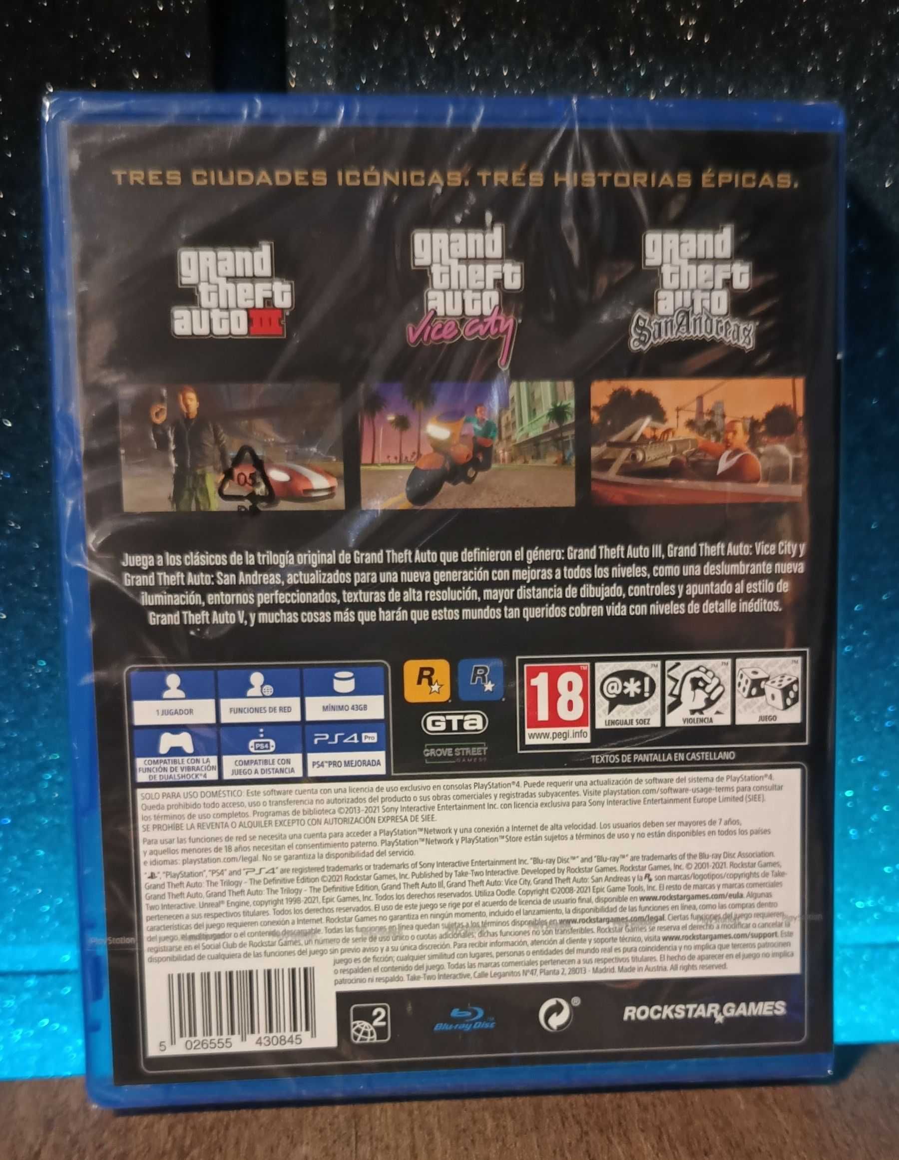 Grand Theft Auto: The Trilogy GTA PS4 / PS5 - TRZY GRY PL