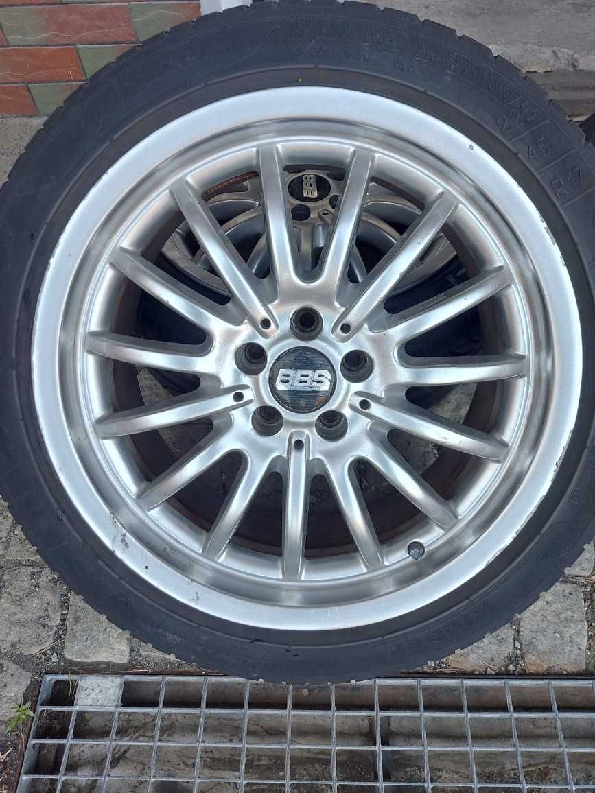 Sprzedam felgi aluminiowe 17" BBS 5x100 z oponami Kleber .