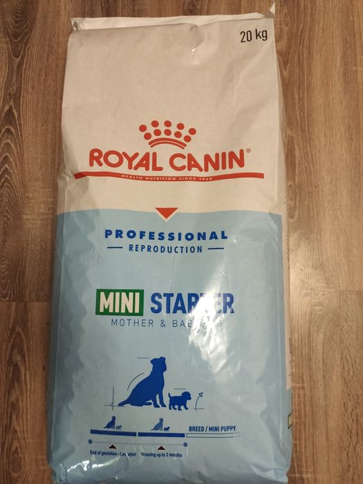 Royal Canin: Mini adult 15kg, Medium/Maxi adult 20kg, Mini puppy 17kg