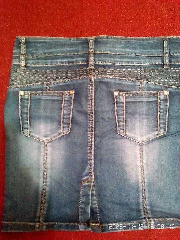 Юбка джинсовая синяя