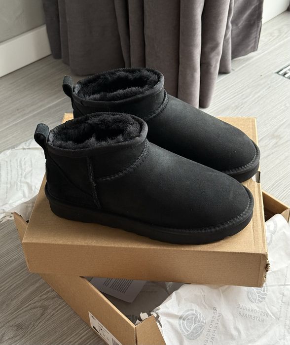 ОРИГИНАЛ мужские UGG Classic Ultra Mini Black Наложка!
