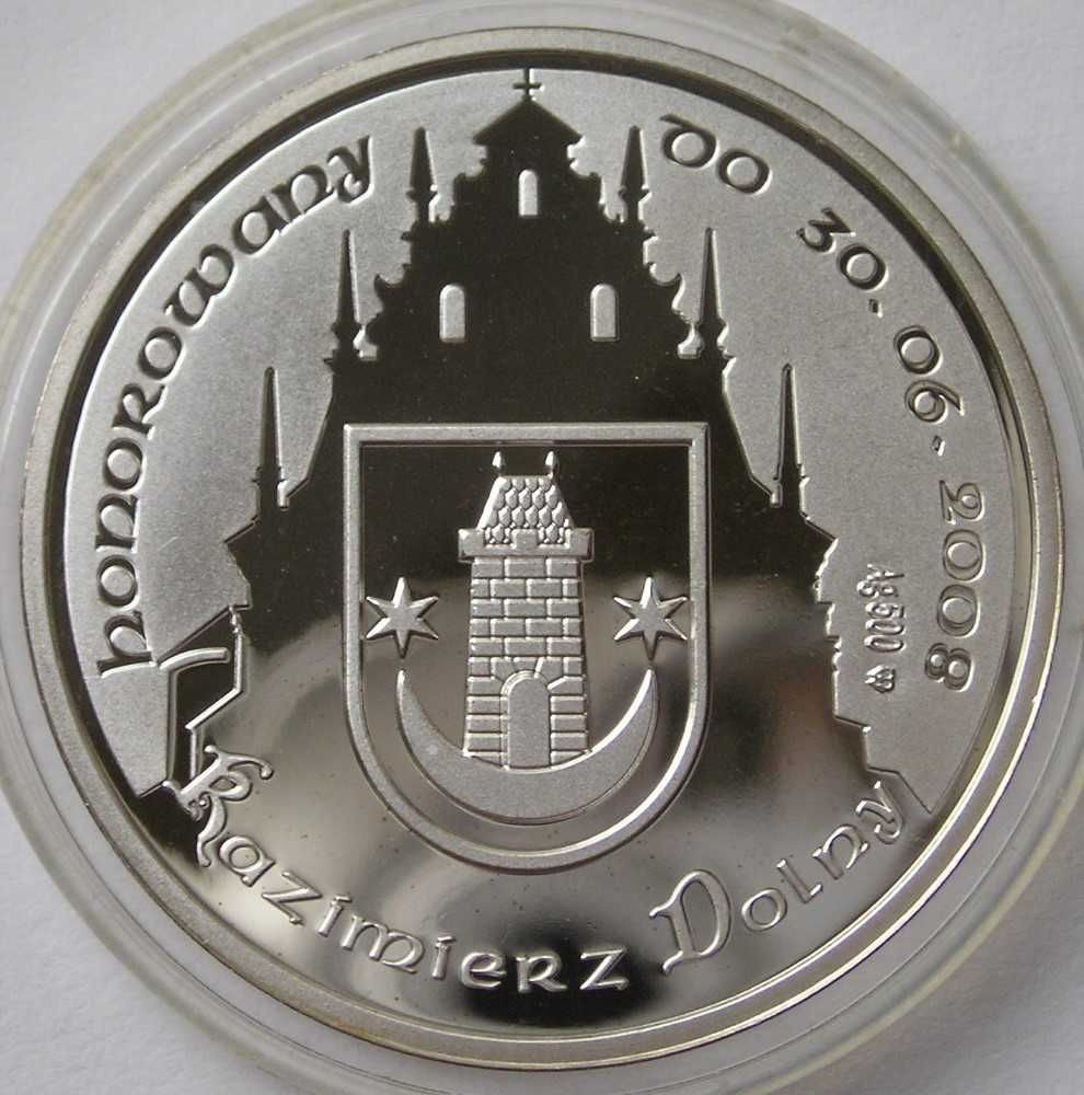 Polska 40 kazimierzy 2008 - Kazimierz Dolny - srebro - stan menniczy