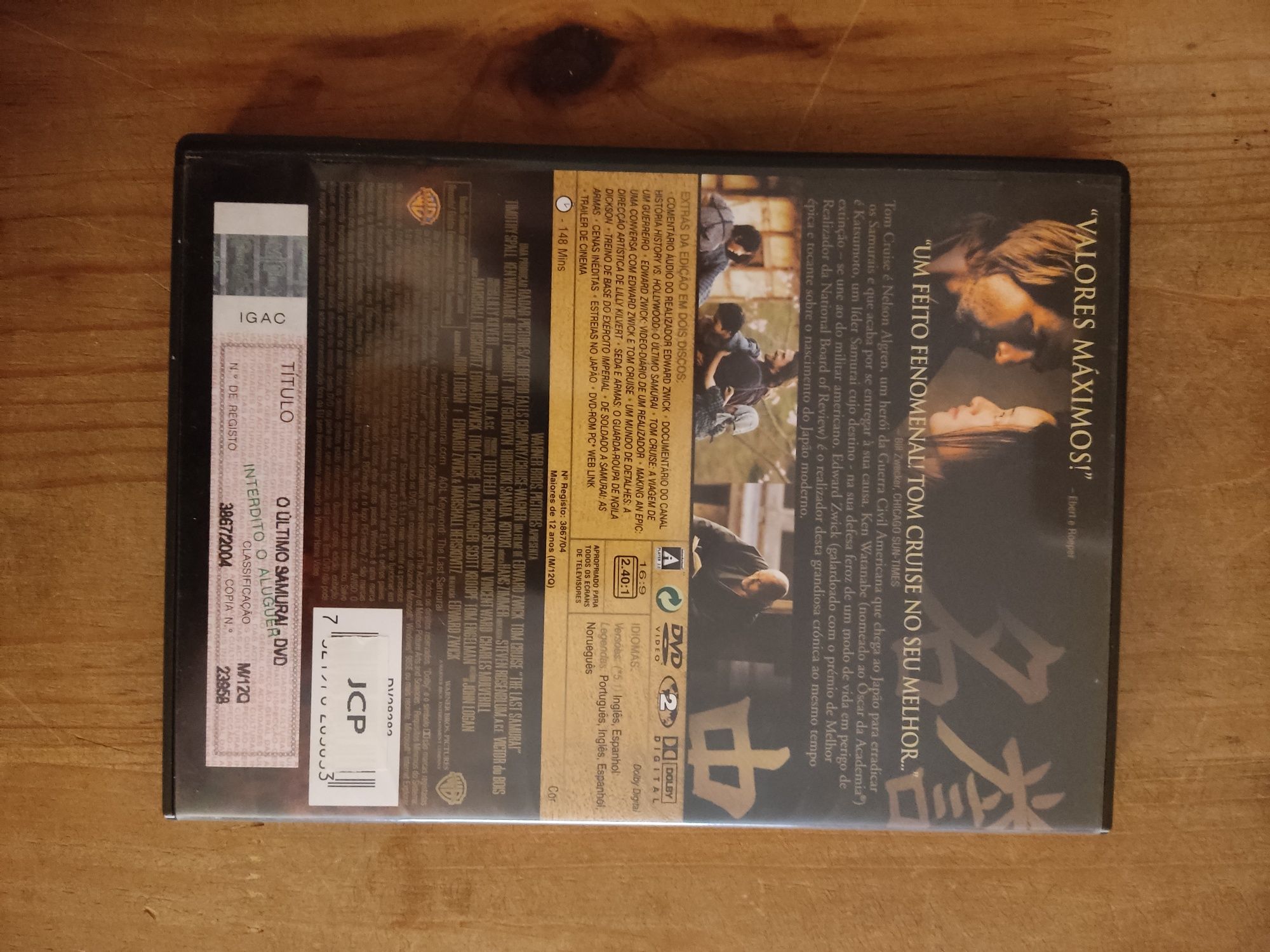 O último samurai dvd